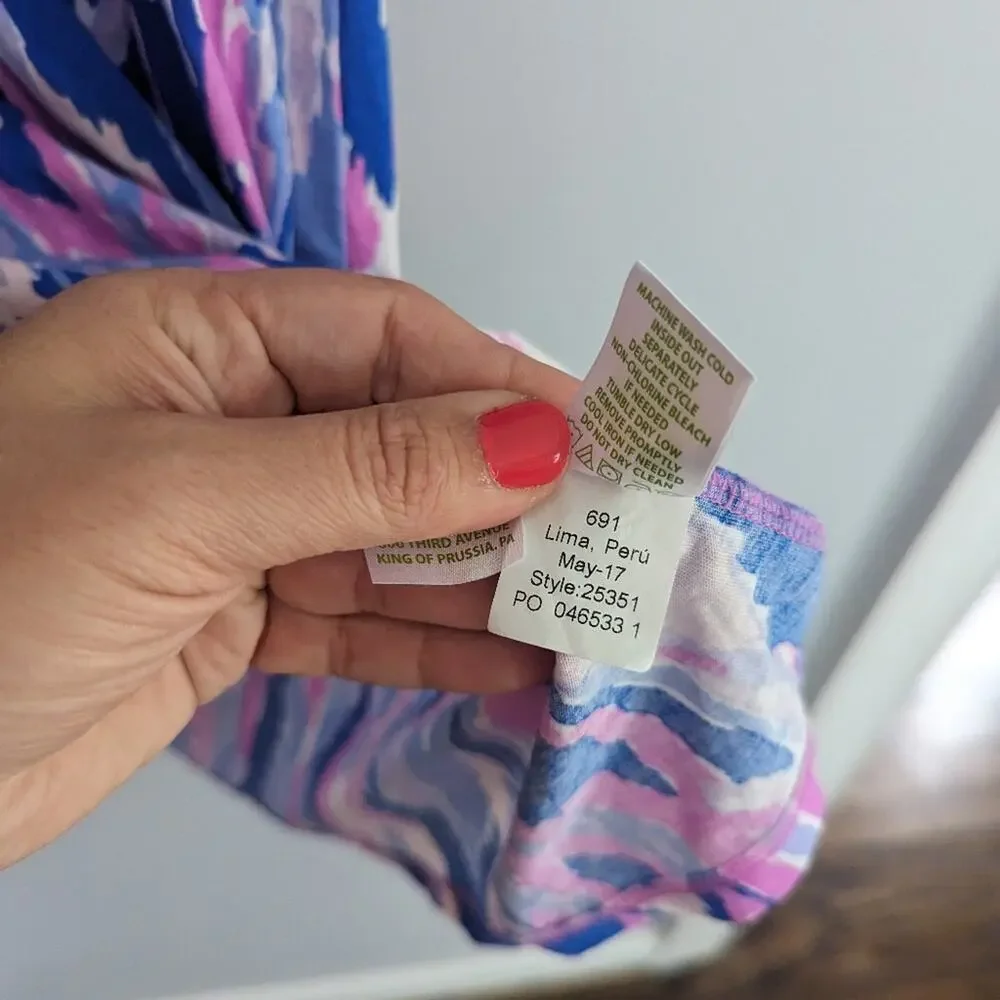 Girls Lilly Pulitzer Purple Ikat Dress XL 12-14 Years